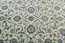 Central medallion detail of 2000s Kashan rug from Iran / Persia