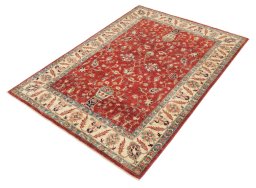 Close-up detail of New Farahan rug from Pakistan showing Wool weave