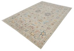 Close-up detail of New Farahan rug from Pakistan showing Wool weave
