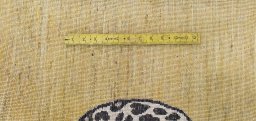 Full view of New Farahan rug from Pakistan, 186 × 111 cm in Yellow tones