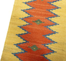 Surface texture of New Modern Design rug with natural Wool and intricate pattern