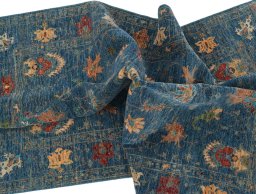 Full view of New Farahan rug from Pakistan, 182 × 124 cm in Blue tones