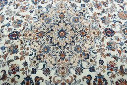 Central medallion detail of 2000s Kashmar rug from Iran / Persia