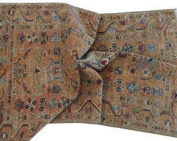 Full view of New Kazak rug from Pakistan, 159 × 98 cm in Yellow tones