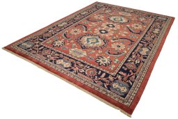 Close-up detail of New Farahan rug from Iran / Persia showing Wool weave