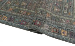 Close-up detail of New Samarkand rug from Pakistan showing Wool weave