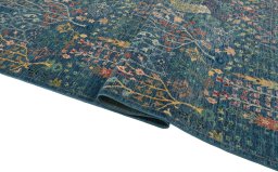 Close-up detail of New Haj-jalili rug from Pakistan showing Wool weave