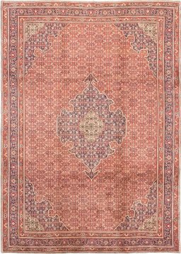 Full view of 2000s Bijar rug from Iran / Persia, 346 × 250 cm in Red tones