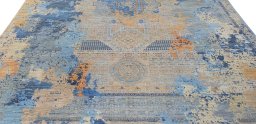Surface texture of New Haj-jalili rug with natural Wool and intricate pattern