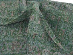 Full view of New Farahan rug from Pakistan, 231 × 178 cm in Green tones