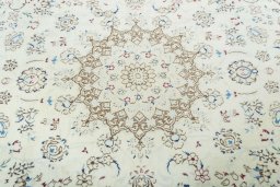 Central medallion detail of 2000s Nain rug from Iran / Persia