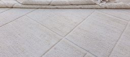 Close-up detail of New Morocco rug from Pakistan showing Wool weave
