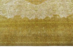 Corner detail of 1970s Vintage rug showing border pattern and Wool pile