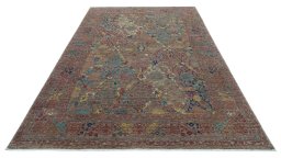 Surface texture of New Haj-jalili rug with natural Wool and intricate pattern