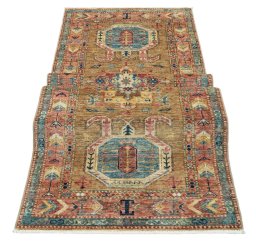Central medallion detail of New Kazak rug from Pakistan