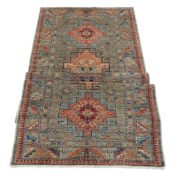 Central medallion detail of New Kazak rug from Pakistan