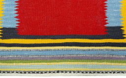 Central medallion detail of New Kilim Sofre rug from Turkey