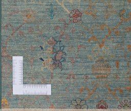 Corner detail of New Haj-jalili rug showing border pattern and Wool pile