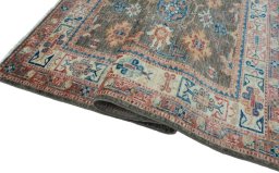 Close-up detail of New Kazak rug from Pakistan showing Wool weave