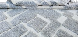 Close-up detail of New Morocco rug from Pakistan showing Wool weave
