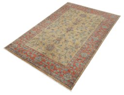 Close-up detail of New Farahan rug from Pakistan showing Wool weave