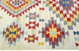 Close-up detail of New Modern Design rug from Turkey showing Wool weave