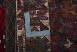 Close-up detail of 2000s Shiraz rug from Iran / Persia showing Wool weave