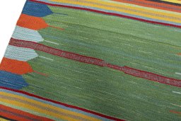 Surface texture of New Kilim Sofre rug with natural Wool and intricate pattern