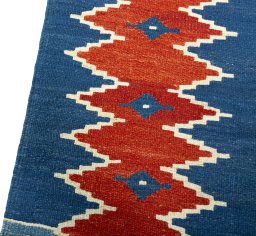 Surface texture of New Modern Design rug with natural Wool and intricate pattern