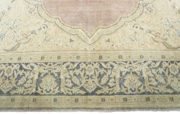 Full view of 1950s Vintage rug from Pakistan, 378 × 243 cm in Red tones