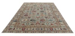Surface texture of New Kazak rug with natural Wool and intricate pattern