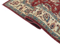 Close-up detail of New Farahan rug from Pakistan showing Wool weave