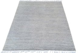 Corner detail of New Morocco rug showing border pattern and Wool pile