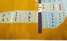 Close-up detail of New Kilim Dastan rug from Turkey showing Wool weave