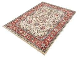 Close-up detail of New Farahan rug from Pakistan showing Wool weave
