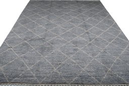 Close-up detail of New Morocco rug from Pakistan showing Wool weave