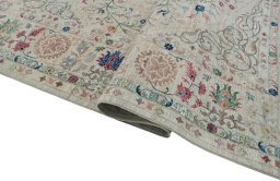 Close-up detail of New Haj-jalili rug from Pakistan showing Wool weave