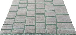Surface texture of New Morocco rug with natural Wool and intricate pattern