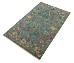 Close-up detail of New Farahan rug from Pakistan showing Wool weave