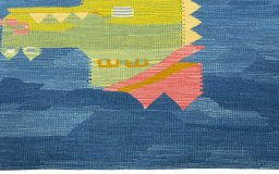 Central medallion detail of New Kilim Dastan rug from Turkey