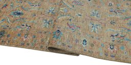 Close-up detail of New Farahan rug from Pakistan showing Wool weave