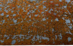 Full view of 1970s Vintage rug from Pakistan, 350 × 247 cm in Blue tones