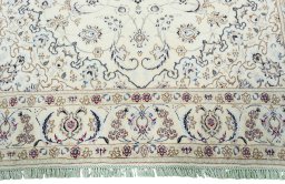 Full view of 2000s Nain rug from Iran / Persia, 300 × 200 cm in Beige tones
