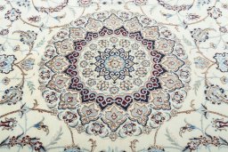 Central medallion detail of New Nain rug from Iran / Persia