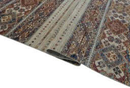 Close-up detail of New Samarkand rug from Pakistan showing Wool weave