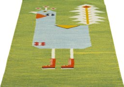 Close-up detail of New Kilim Dastan rug from Turkey showing Wool weave