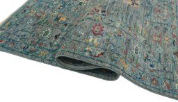 Close-up detail of New Farahan rug from Pakistan showing Wool weave
