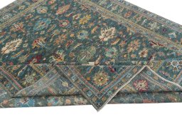 Central medallion detail of New Kazak rug from Pakistan