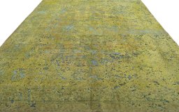 Surface texture of 1970s Vintage rug with natural Wool and intricate pattern