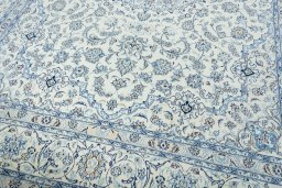 Close-up detail of New Nain rug from Iran / Persia showing Wool weave